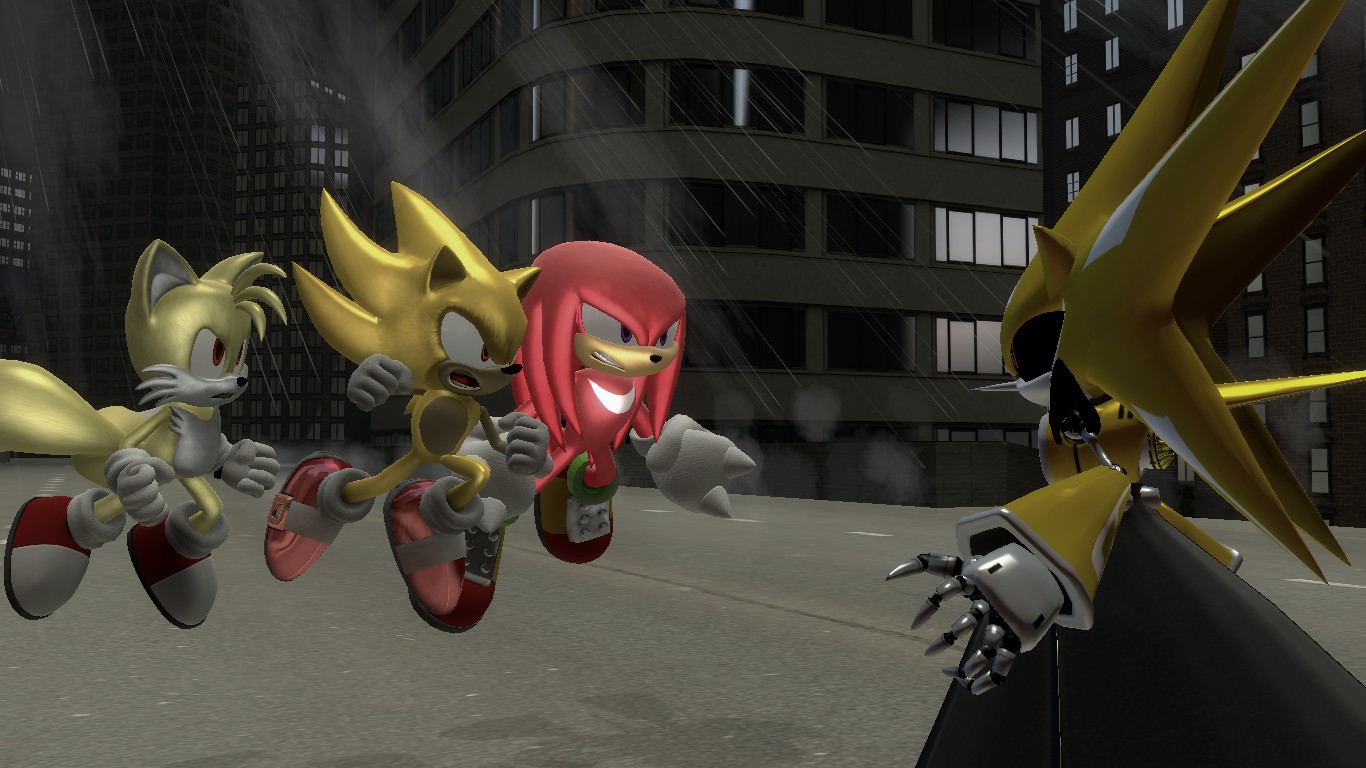 Super Neo Metal Sonic vs Super Sonic by Metalsonicomaewa on DeviantArt