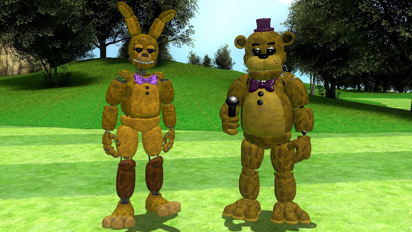 Gmod FNAF  Expected VS. Reality Fredbear And Spring Bonnie 