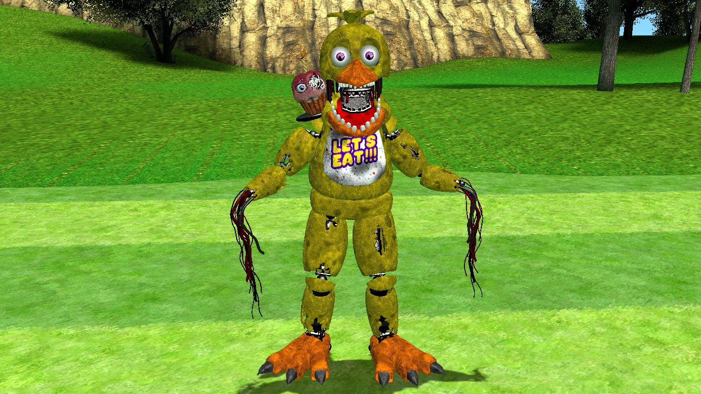 205046 - safe, artist:bootsdotexe, withered chica (fnaf