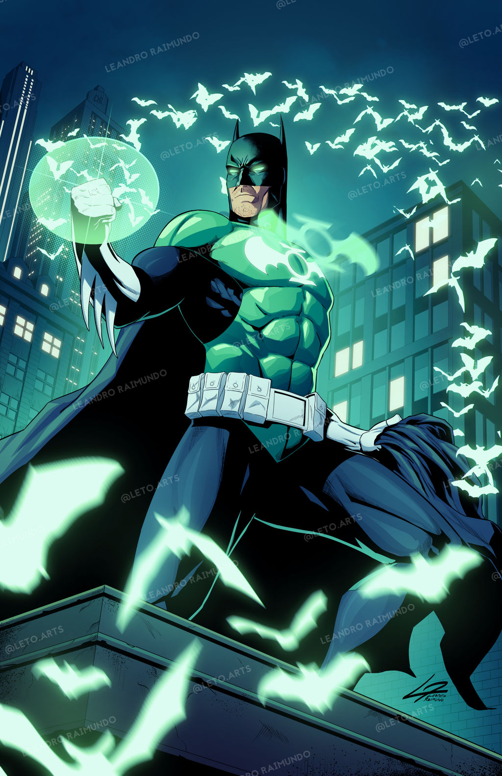 Green Lantern Batman commission by LetoArt on DeviantArt