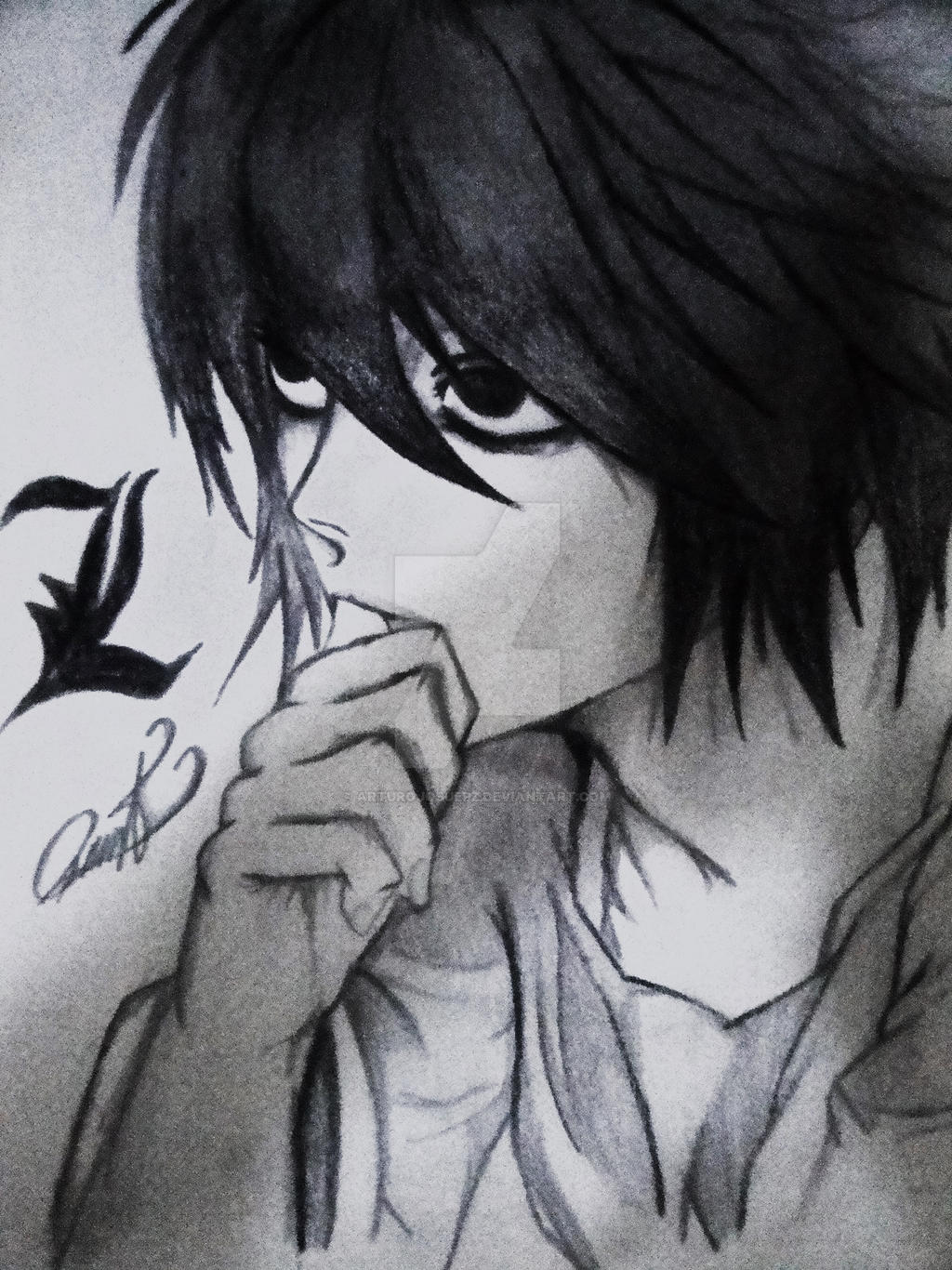 Deviantart La Note L de death note by arturojosuePZ on DeviantArt