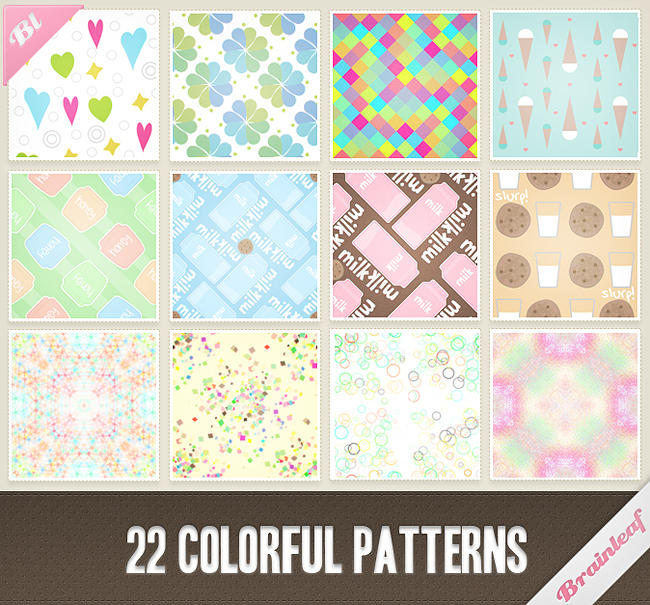Patterns 26 - Colorful Patterns Set by Ransie3 on DeviantArt
