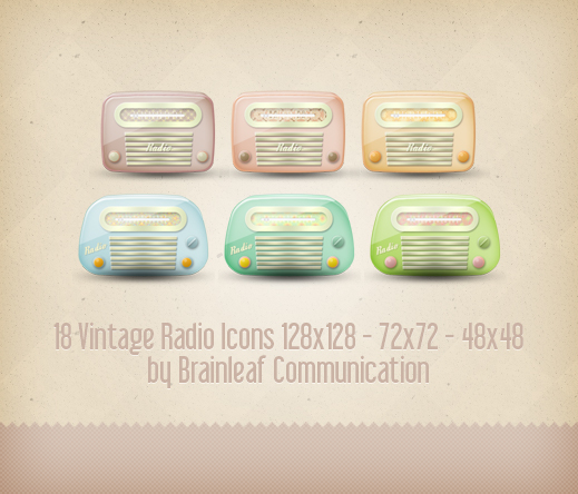 Vintage Radio Icons by Ransie3