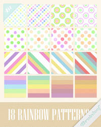 Rainbow Stripes and Dots Patterns