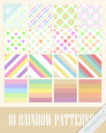 Rainbow Stripes and Dots Patterns