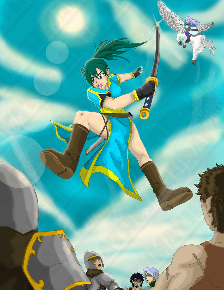 Attack from the sky|Fire Emblem Lyn Fanart by GenmaTheSamurai Attack from the sky|Fire Emblem Lyn Fanart by GenmaTheSamurai
