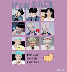 Icon Pack BTS (Rap Monster, Jimin and Jin)