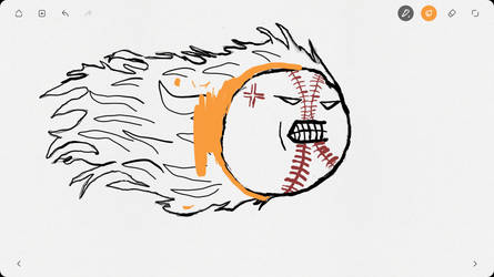 Flaming baseball WIP