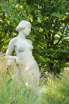 Lady statue in the Spa Podebrady