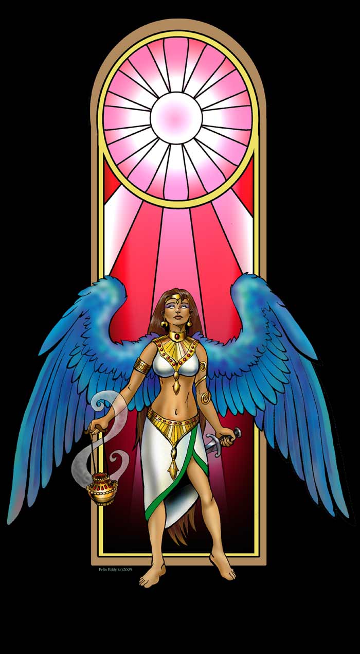 nouveau egyptian angel