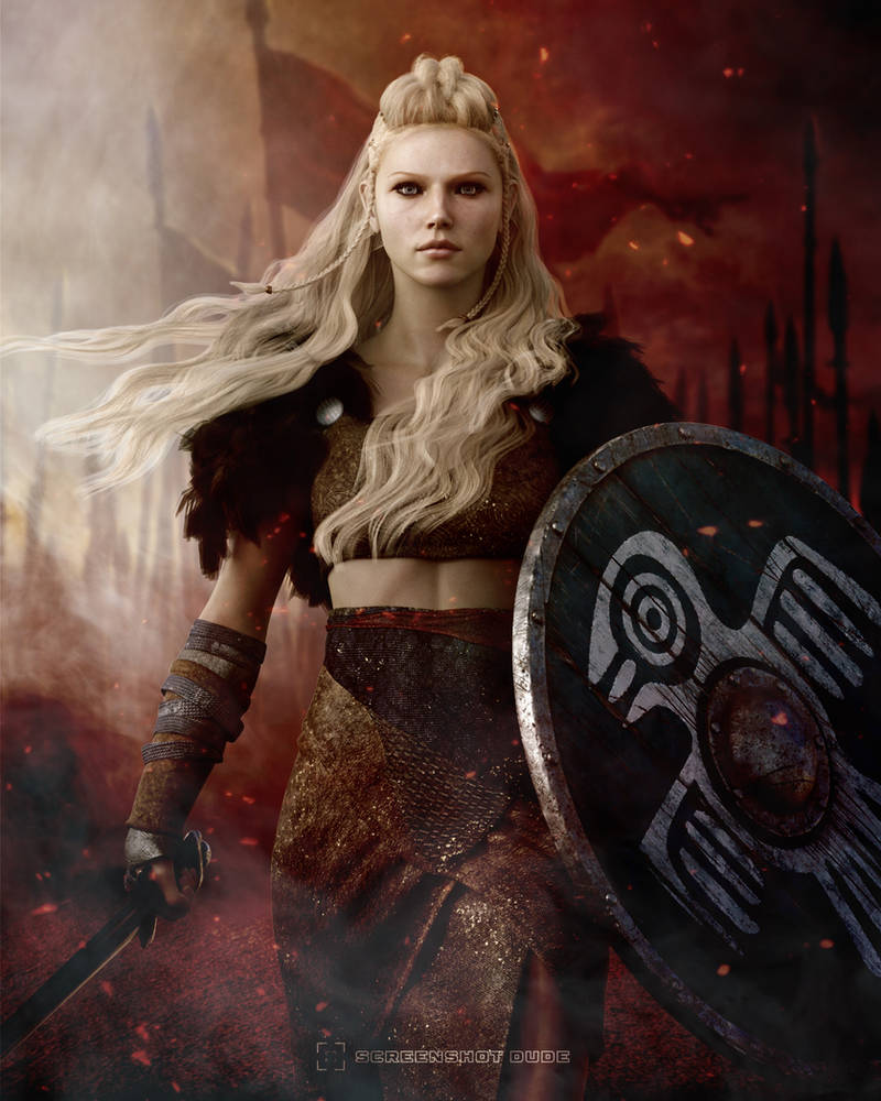 Vikings : Lagherta the shield maiden by fredrickruntu on DeviantArt