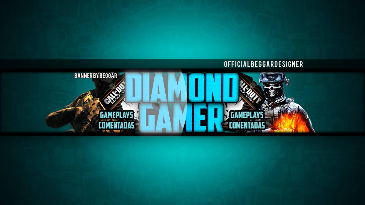 Banner Diamond Gamer (YOUTUBE) VERSAO 2 JPEG . by mendigogfx on DeviantArt