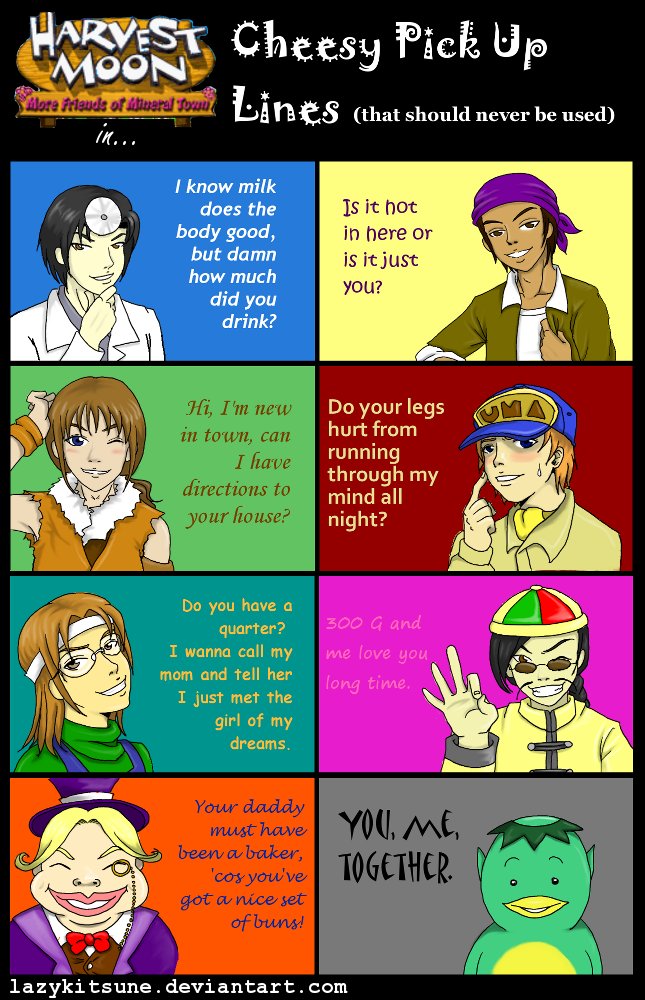 HM: Cheesy Pick Up Lines by lazykitsune on DeviantArt HM: Cheesy Pick Up Lines by lazykitsune on DeviantArt