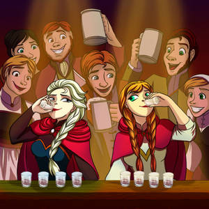 Elsa and Anna - BOTTOMS UP