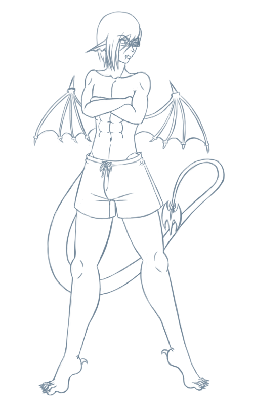 AoH Doodle - Draco in Swim Trunks?