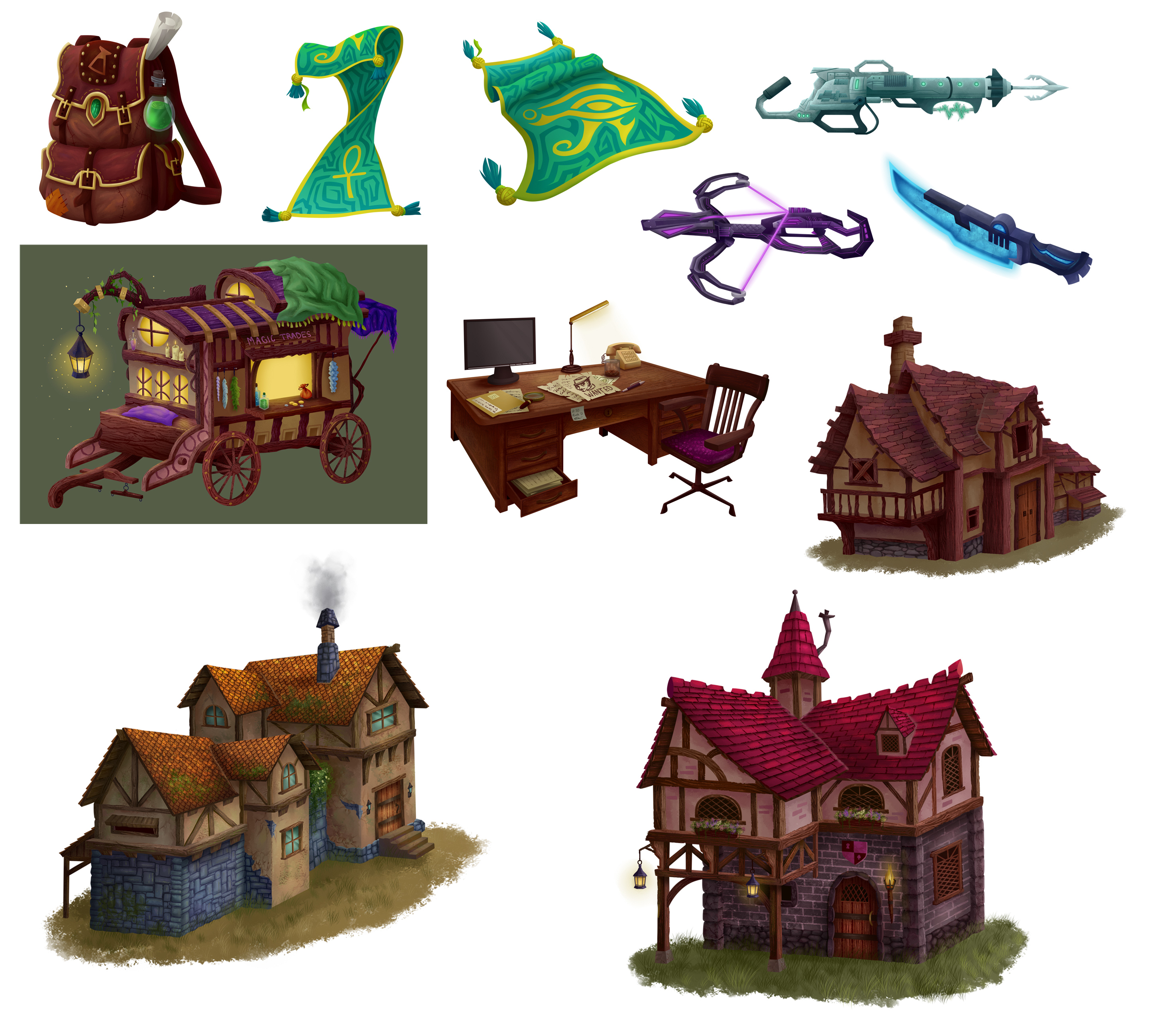 Object Concepts / Props by BluuLeopard on DeviantArt
