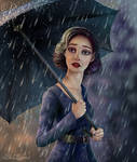 Walking In The Rain by BluuLeopard