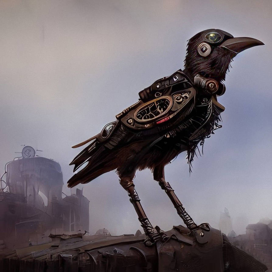 Steampunk Crow HR edited 01 by NinaCamplin on DeviantArt