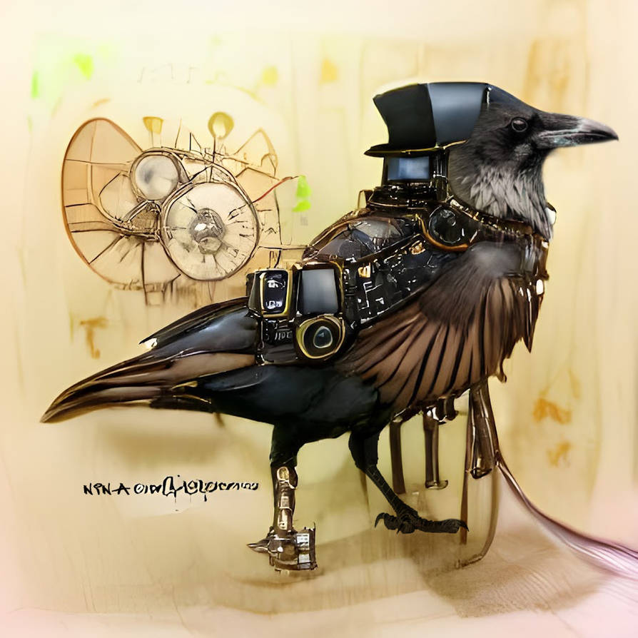 Steampunk Crow HR edited 02 by NinaCamplin on DeviantArt