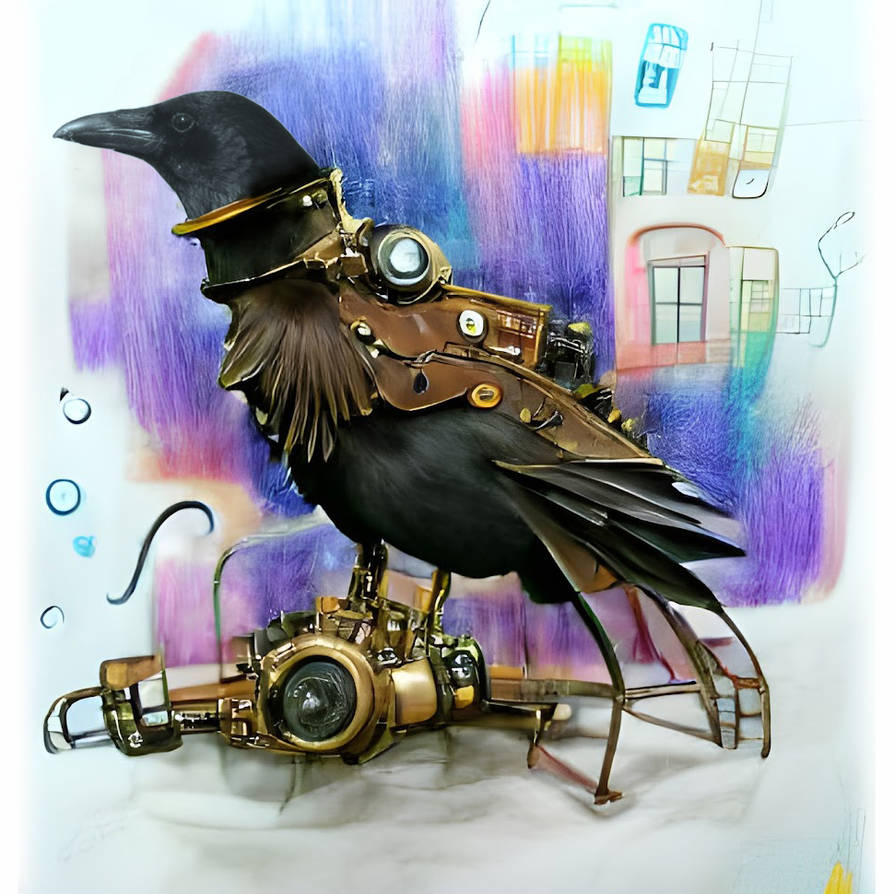 Steampunk Crow HR edited 04 by NinaCamplin on DeviantArt