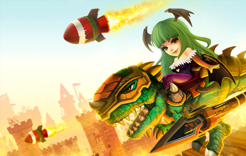 Morrigan riding her SBR!! by daveisblue Morrigan riding her SBR!! by daveisblue
