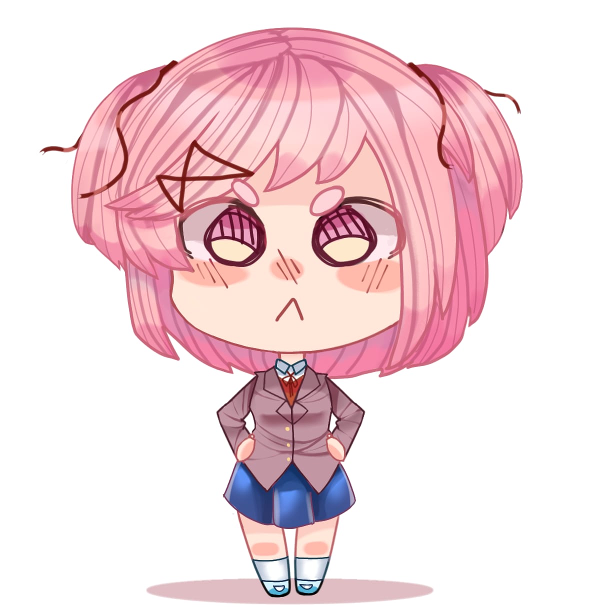 Natsuki Chibi From Ddlc By Crosthink On DeviantArt natsuki-chibi-from-ddlc-by-crosthink-on-deviantart