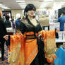 Pretty Orange And Black Kimono