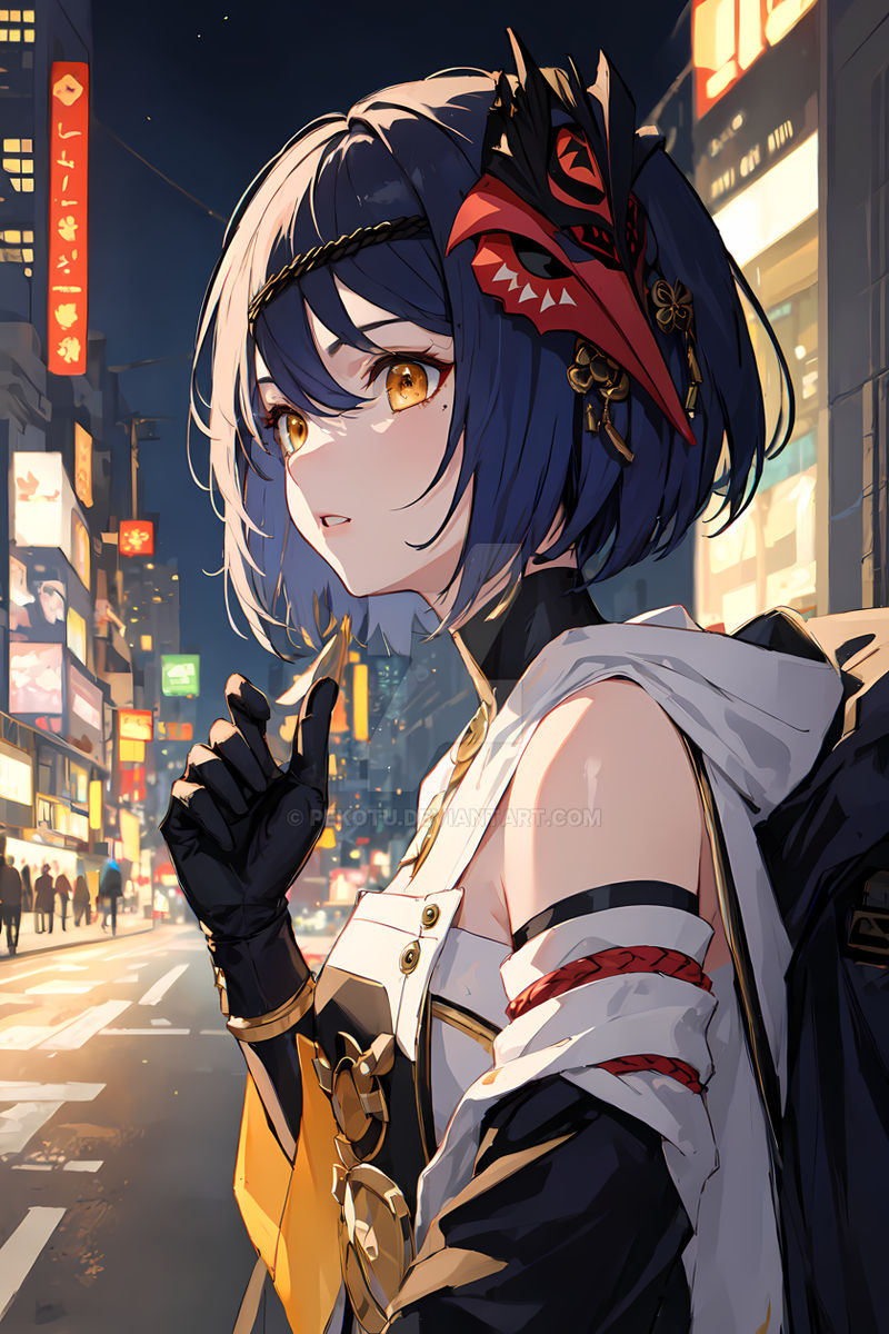 Kujou Sara Night City by Pekotu on DeviantArt Kujou Sara Night City by Pekotu on DeviantArt