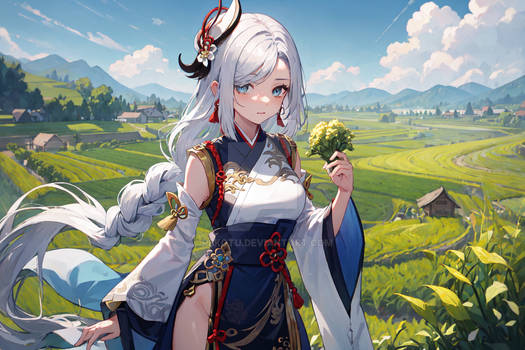 Shenhe Farming Routine Explore the Best Shenhe Art | DeviantArt