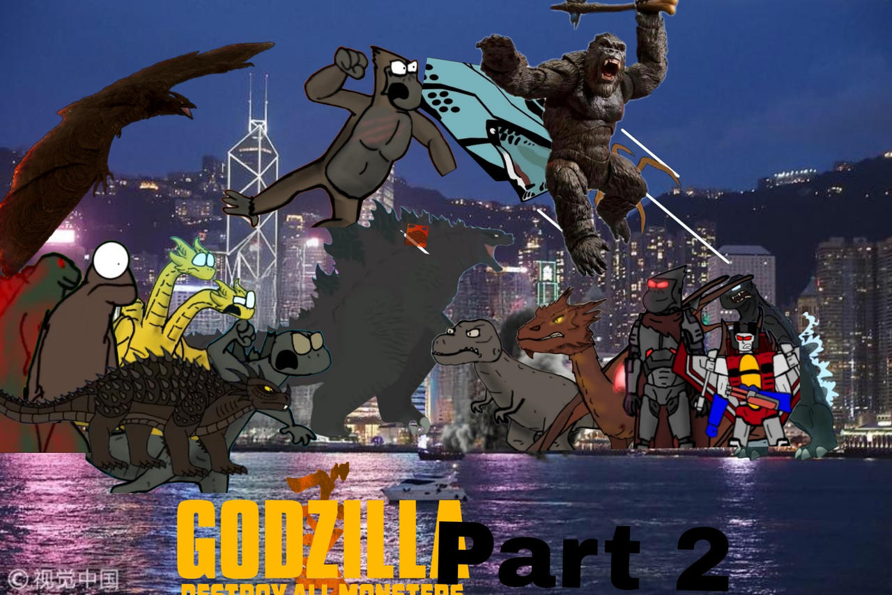 Godzilla Dam Picsart Godzilla 3 destroy all monsters part 2 by GlamrockGodzilla2021 ...