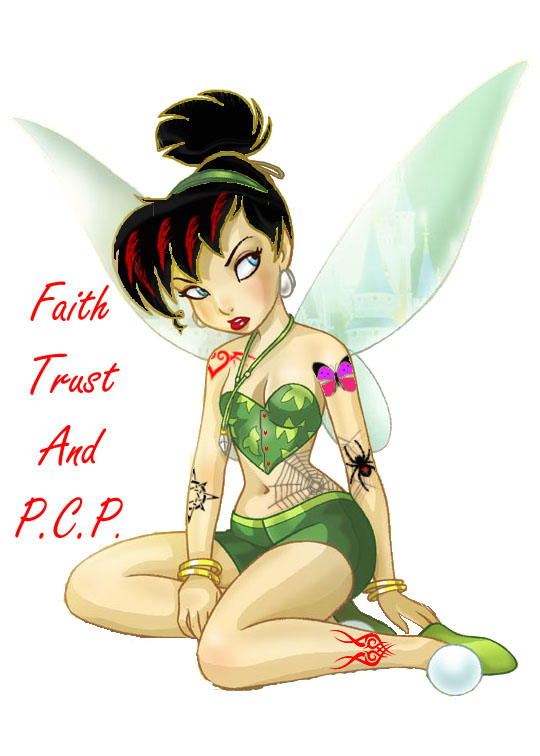 Tink tattooed