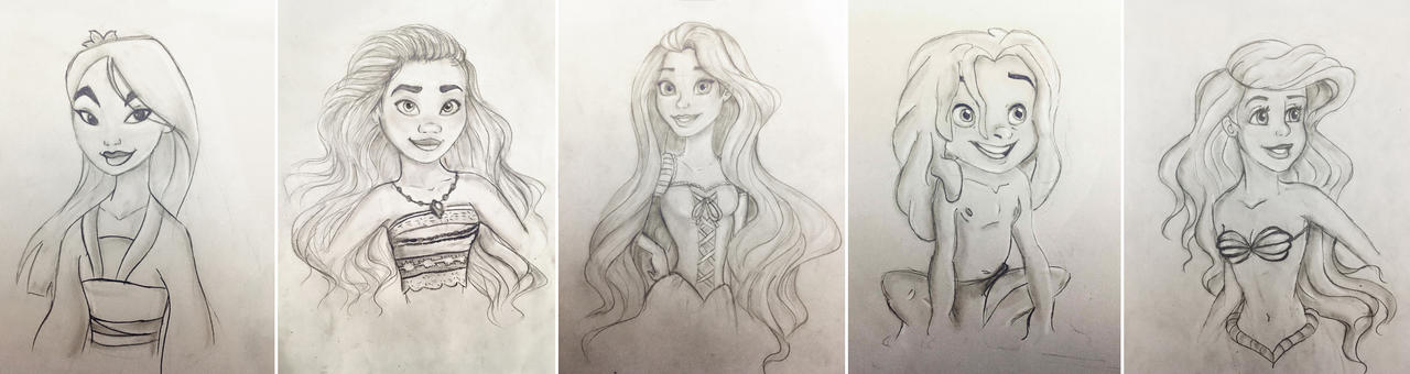My old traditional hand drawing disney characters by KeroCreations on  DeviantArt
