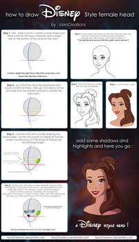 TUTORIAL : draw a Disney style female head !