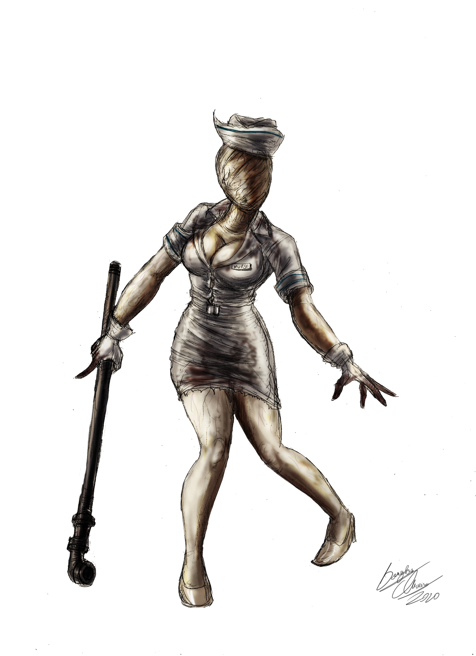 Bubble Head Nurse by Darkdouglas on DeviantArt