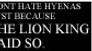 don't hate hyenas