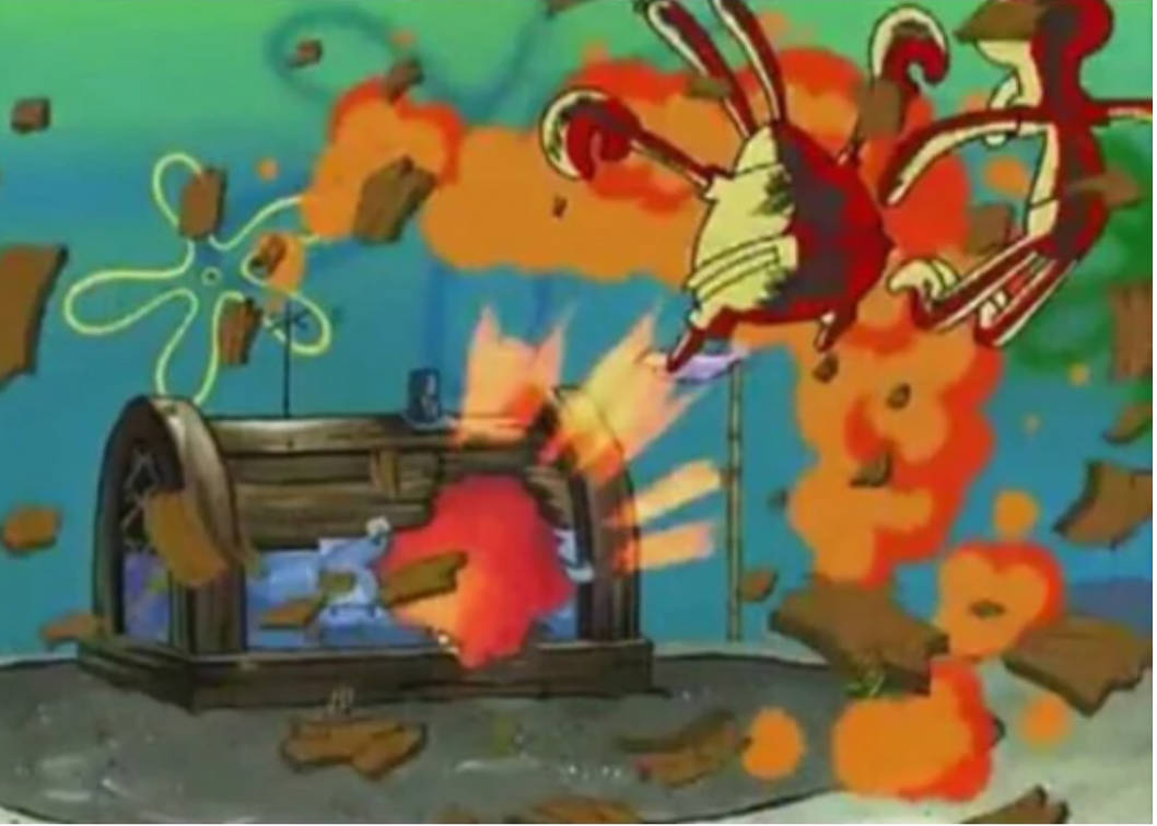 Karube Exploding Krusty Krabs Explosion Meme by Baimflash1 on DeviantArt