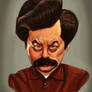 Ron Swanson Caricature