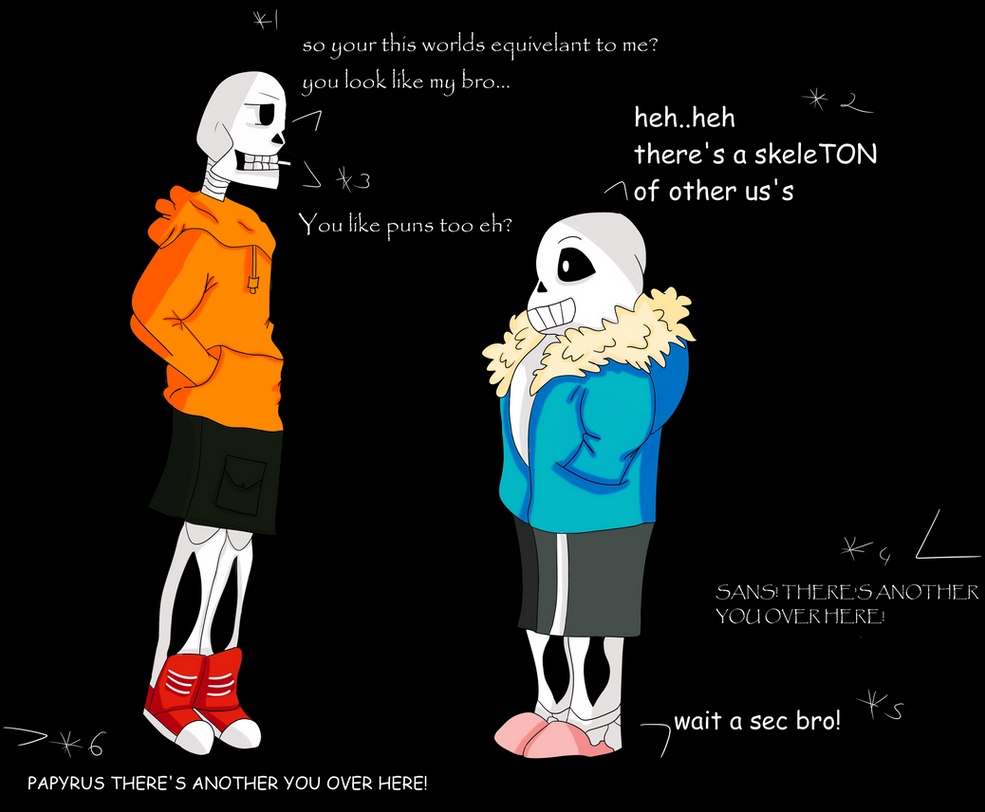 Sans Meets Underswap Papyrus (part 2) by LucyTheTwilightMoon on DeviantArt