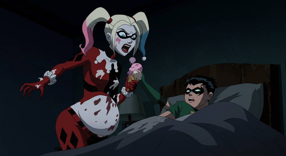 Harley Quinn attack Robin at night with Icecream 2 by monkeyguy420 on ...