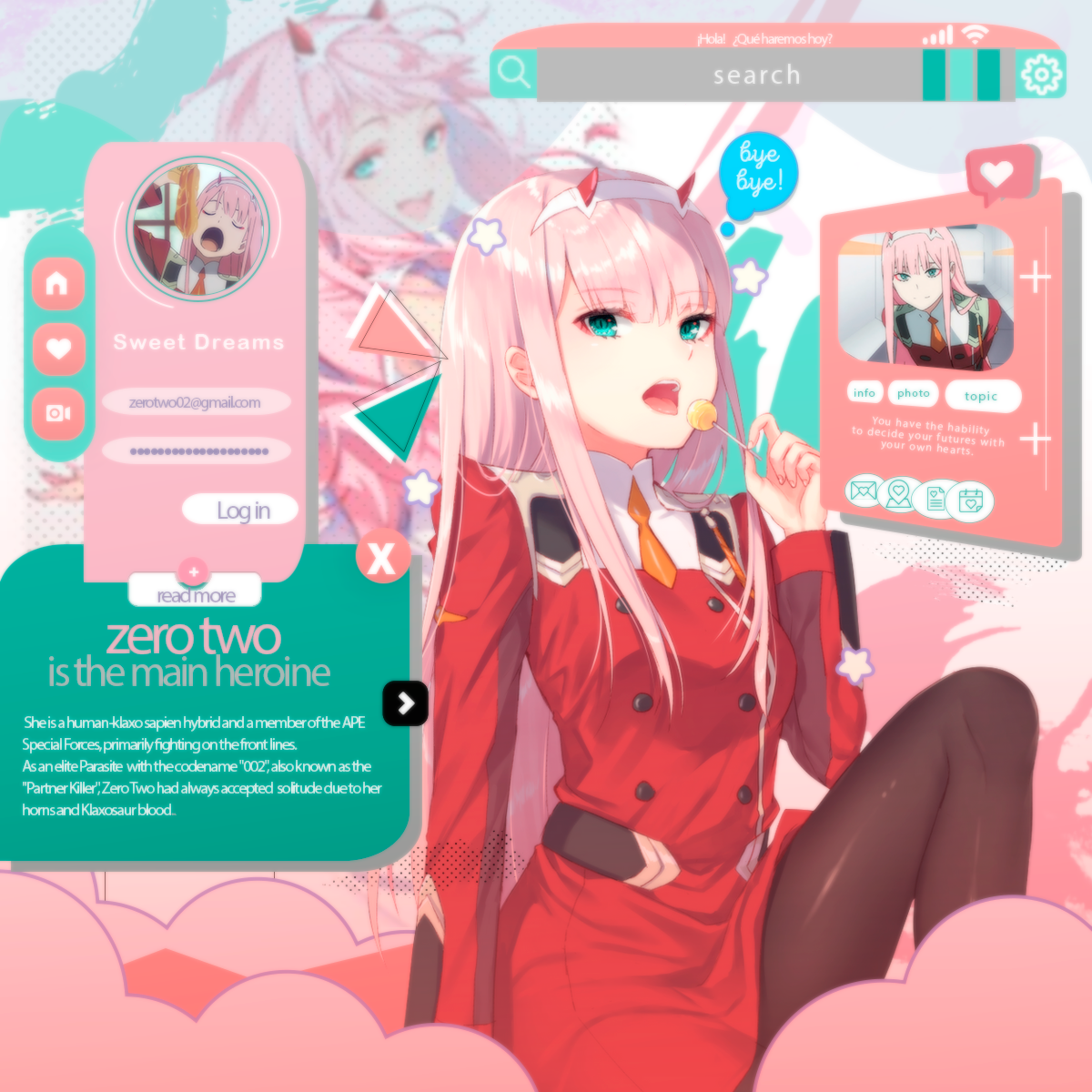 Render Zero Two - Darling in the FranXX #4 by ZttaR on DeviantArt