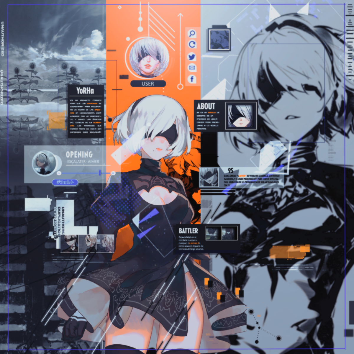 Template 2B|Nier:Automata by Aoli1 on DeviantArt