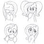 Random Fluttershy sketches