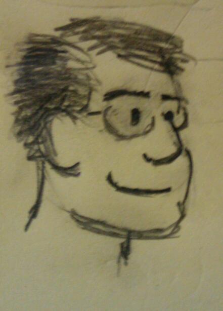 Self-caricature on Post-It