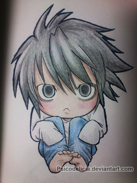 Chibi L - Lawliet - ryuzaki - death note by ma3ahmed on DeviantArt