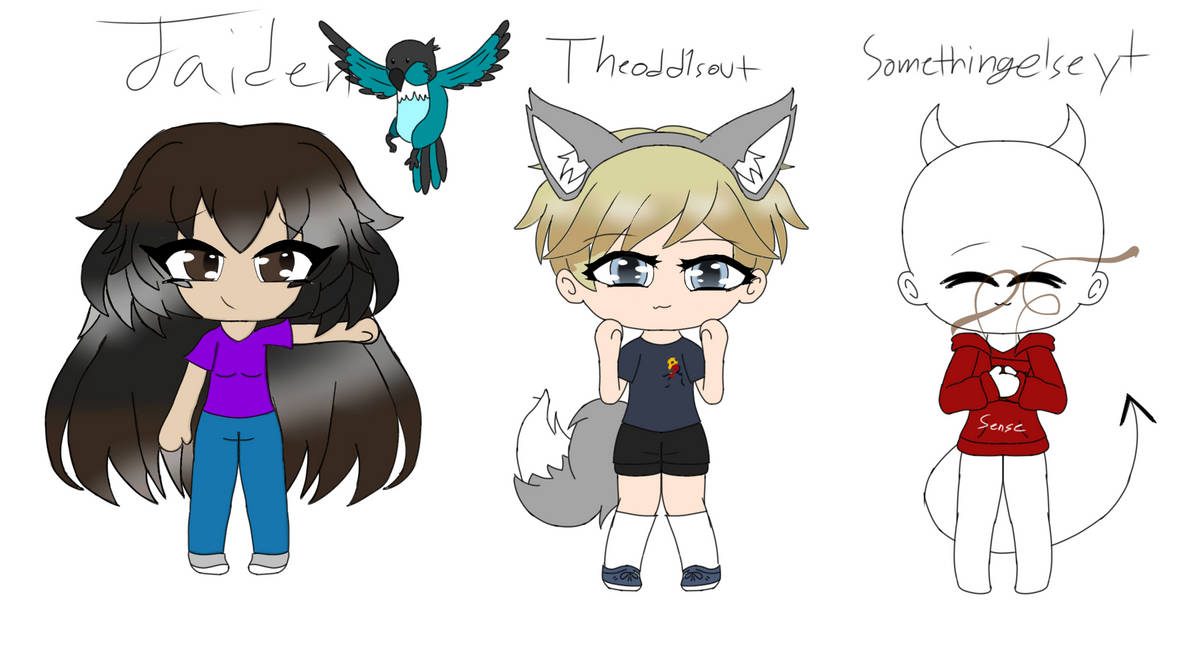 Jaiden Animations Theodd1sout and SomeThingElseyt by SamiKittyCat on