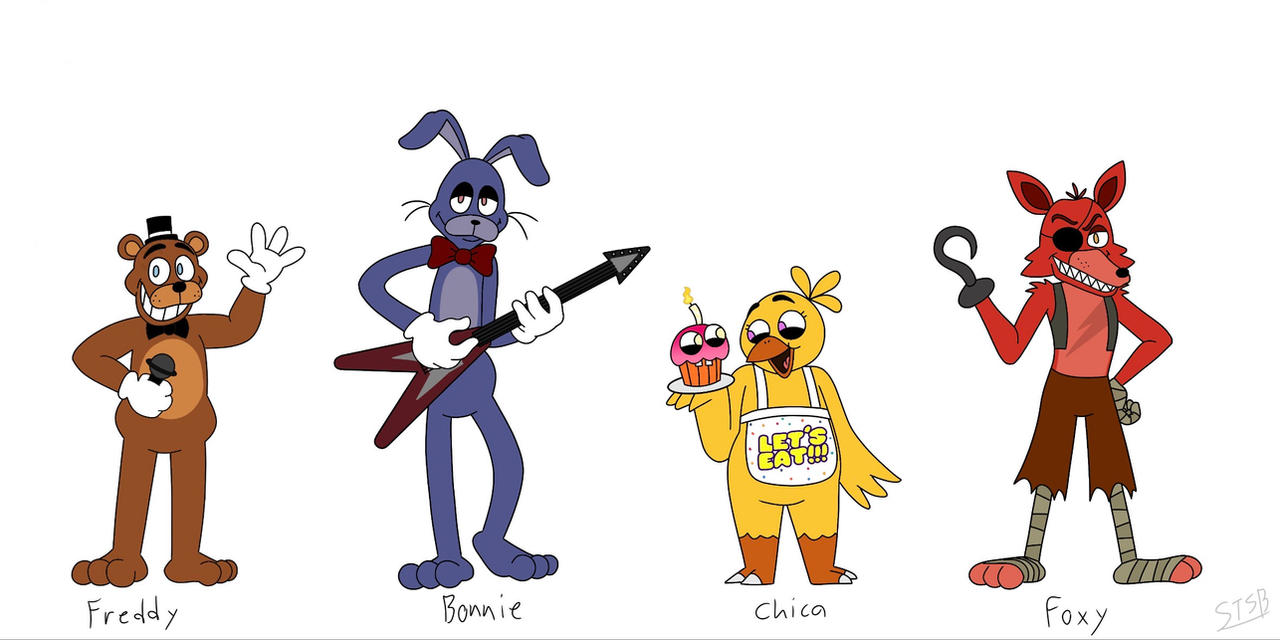 FNaF 1 Characters In My Style by SuperSam3000 on DeviantArt