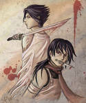 Uchiha brothers by shadowpaintedwhite