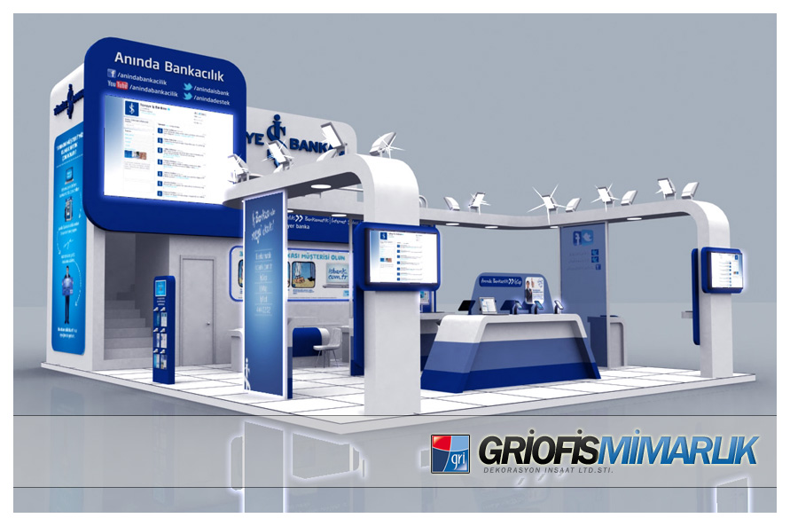 Turkiye Is Bankasi Exhibition Stand Design 3D