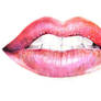 Giant Pink Lips Illustration