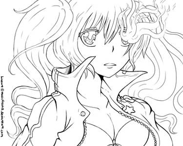 Black Rock Shooter Lineart